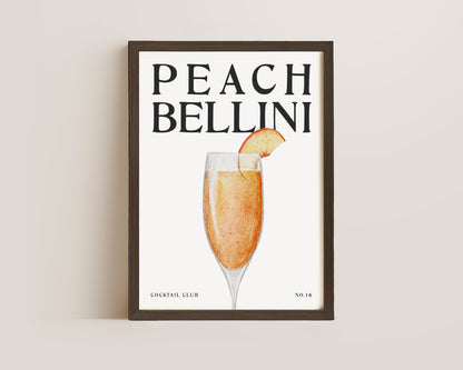 Peach Bellini Cocktail Print