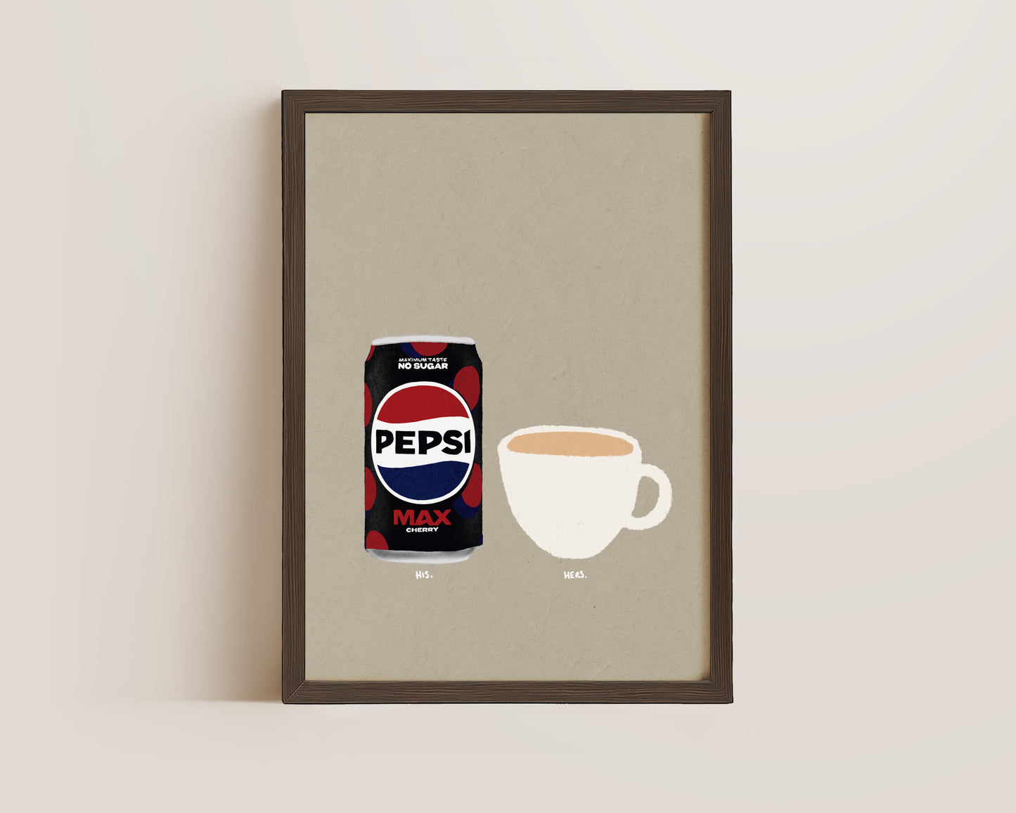 Pepsi Max Cherry & Cup Of Tea Print