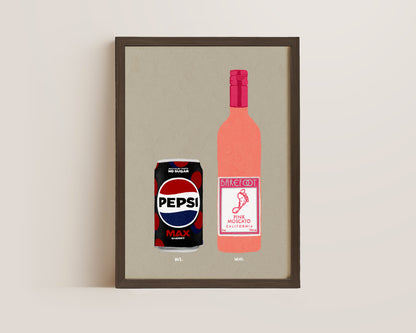 Pepsi Max Cherry & Pink Moscato Print
