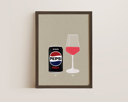 Pepsi Max & Rose Print