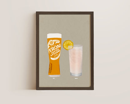Peroni & Archers & Lemonade Print