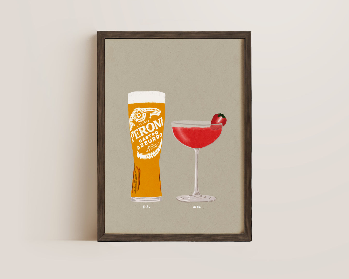 Peroni & Strawberry Daiquiri Print