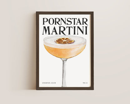 Pornstar Martini Cocktail Print