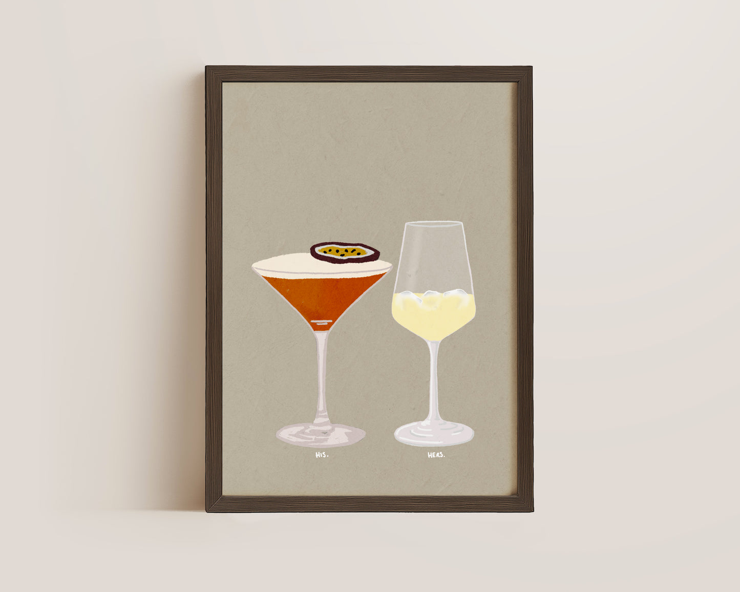 Pornstar Martini & White Wine Print