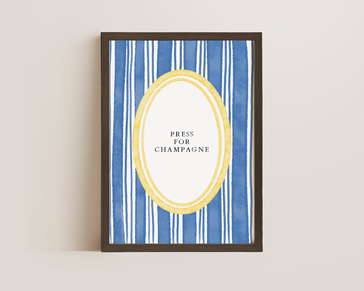 Press For Champagne Print