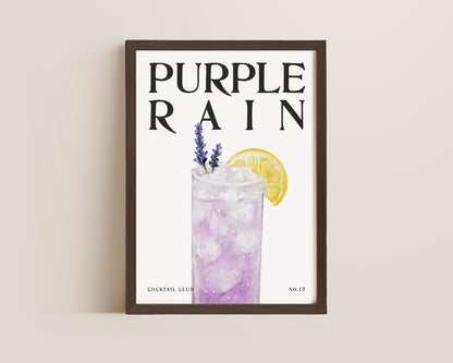 Purple Rain Cocktail Print