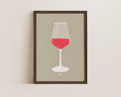 Glass Of Rose Print