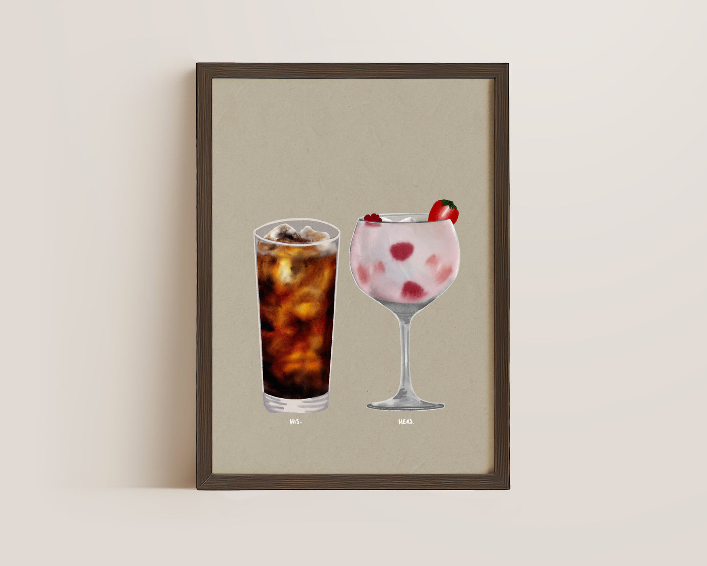 Rum Coke & Pink Gin Print