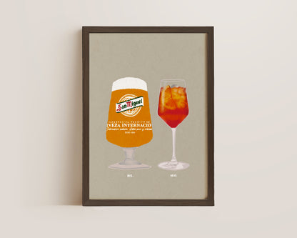 San Miguel & Aperol Spritz Print