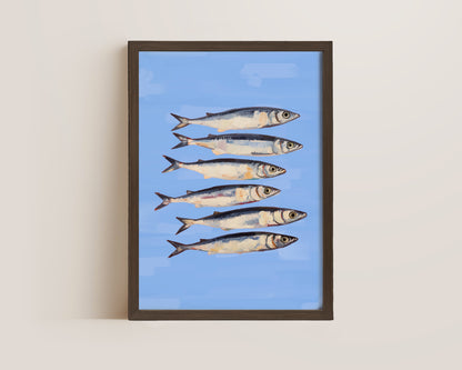 Blue Sardines Print