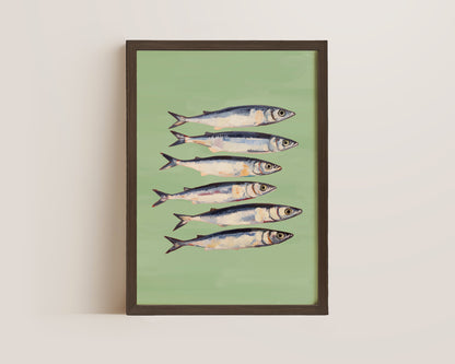 Green Sardines Print