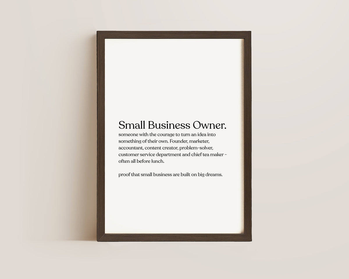 Small Business Owner Definition Print