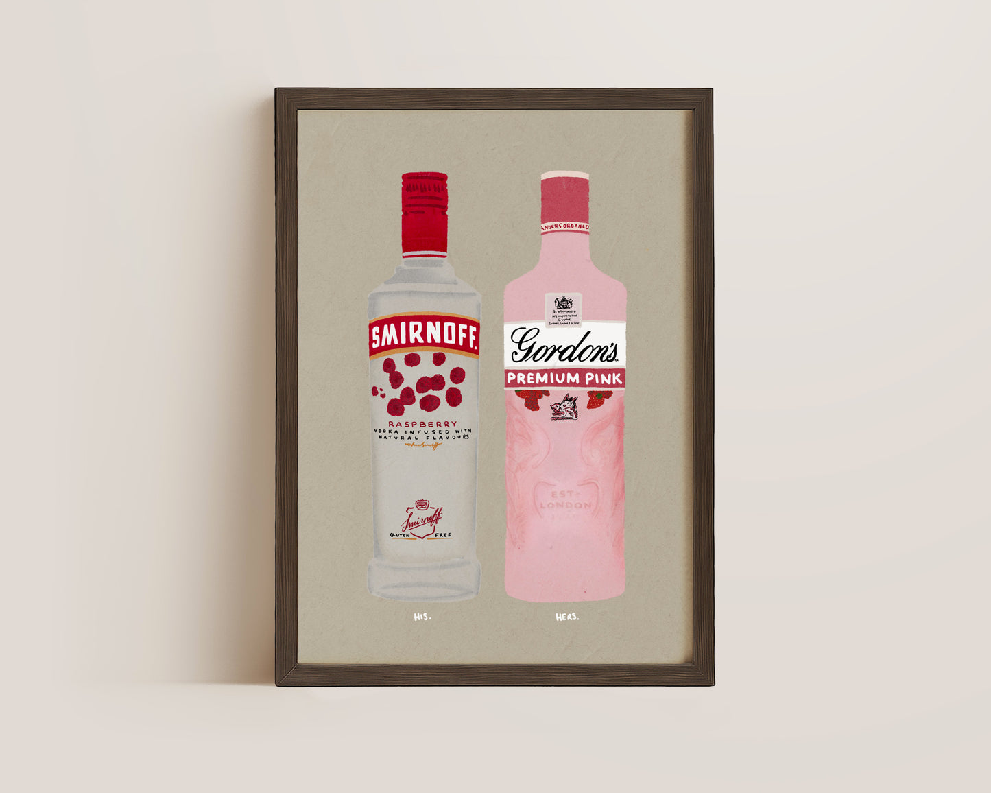 Smirnoff Raspberry Vodka & Gordon's Pink Gin Print