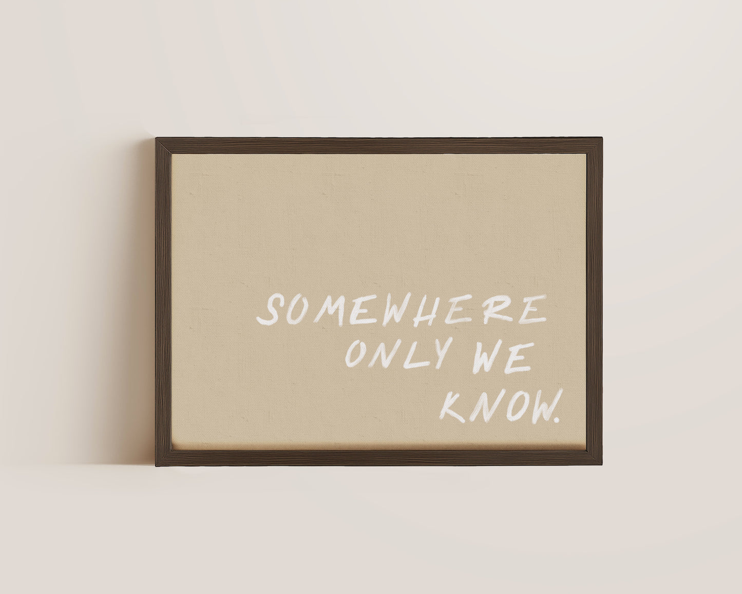 Somewhere We Know Print