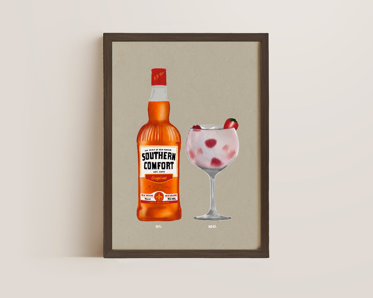 Southern Comfort & Pink Gin Print