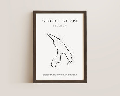 F1 Belgium Spa Track Print