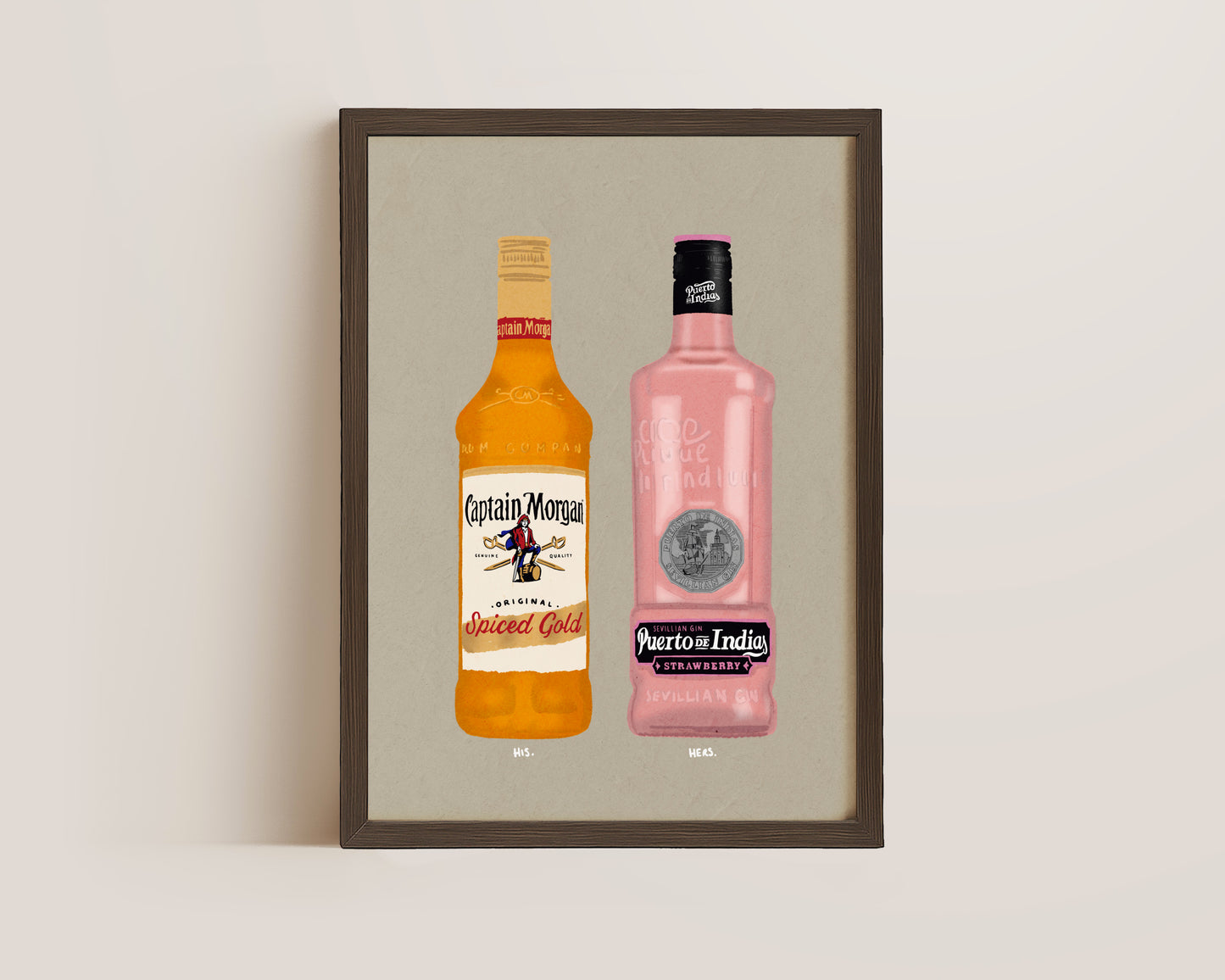 Spiced Rum & Puerto De Indias Strawberry Gin Print