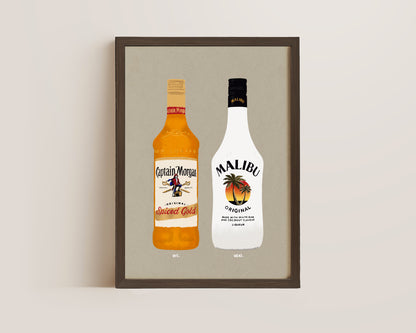 Spiced Rum & Malibu Print