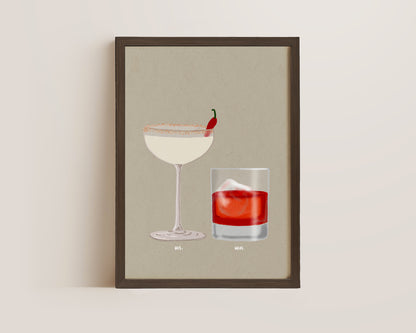 Spicy Marg & Negroni Print