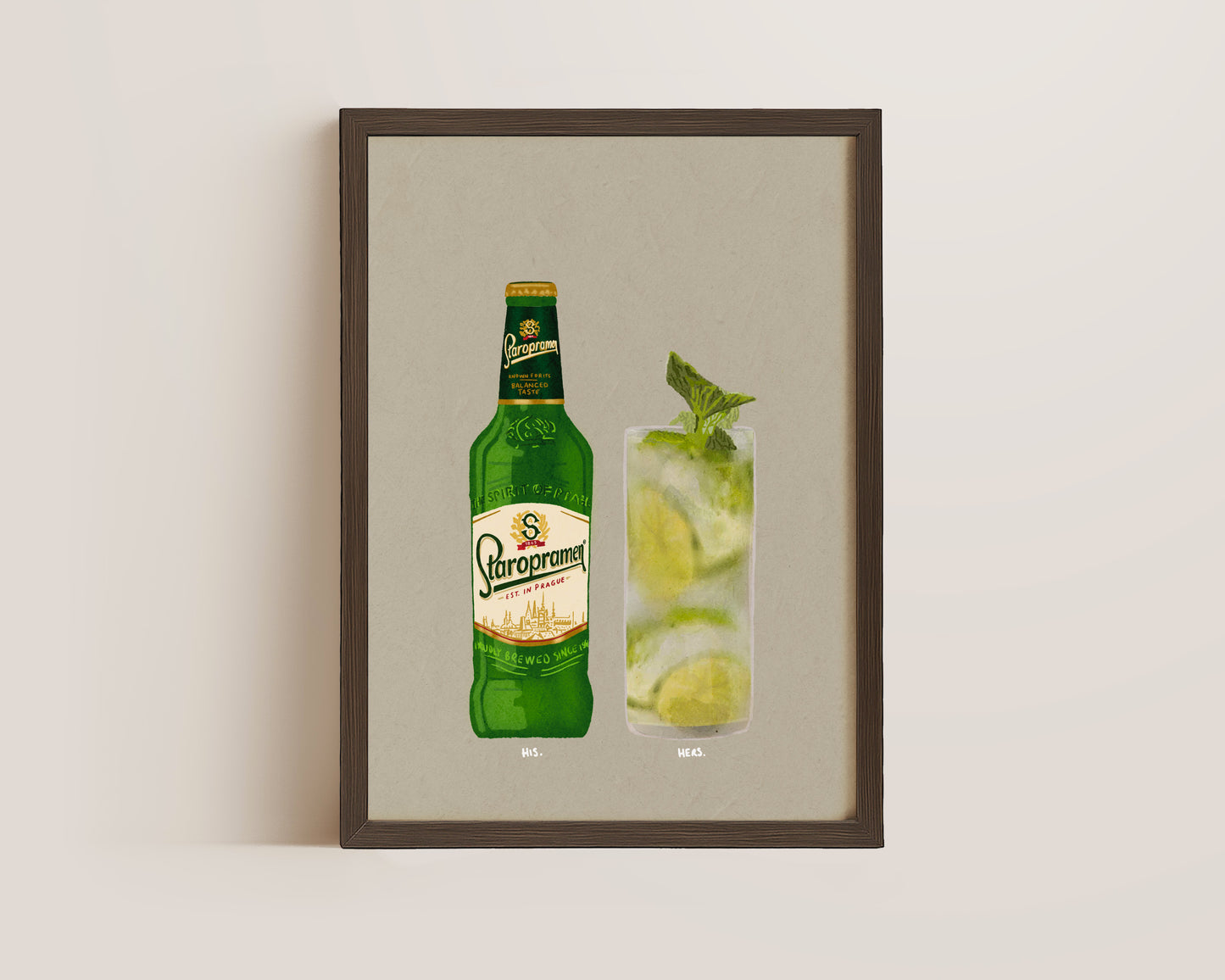 Staropramen Bottle & Mojito Print