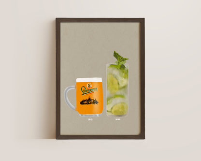 Staropramen & Mojito Print