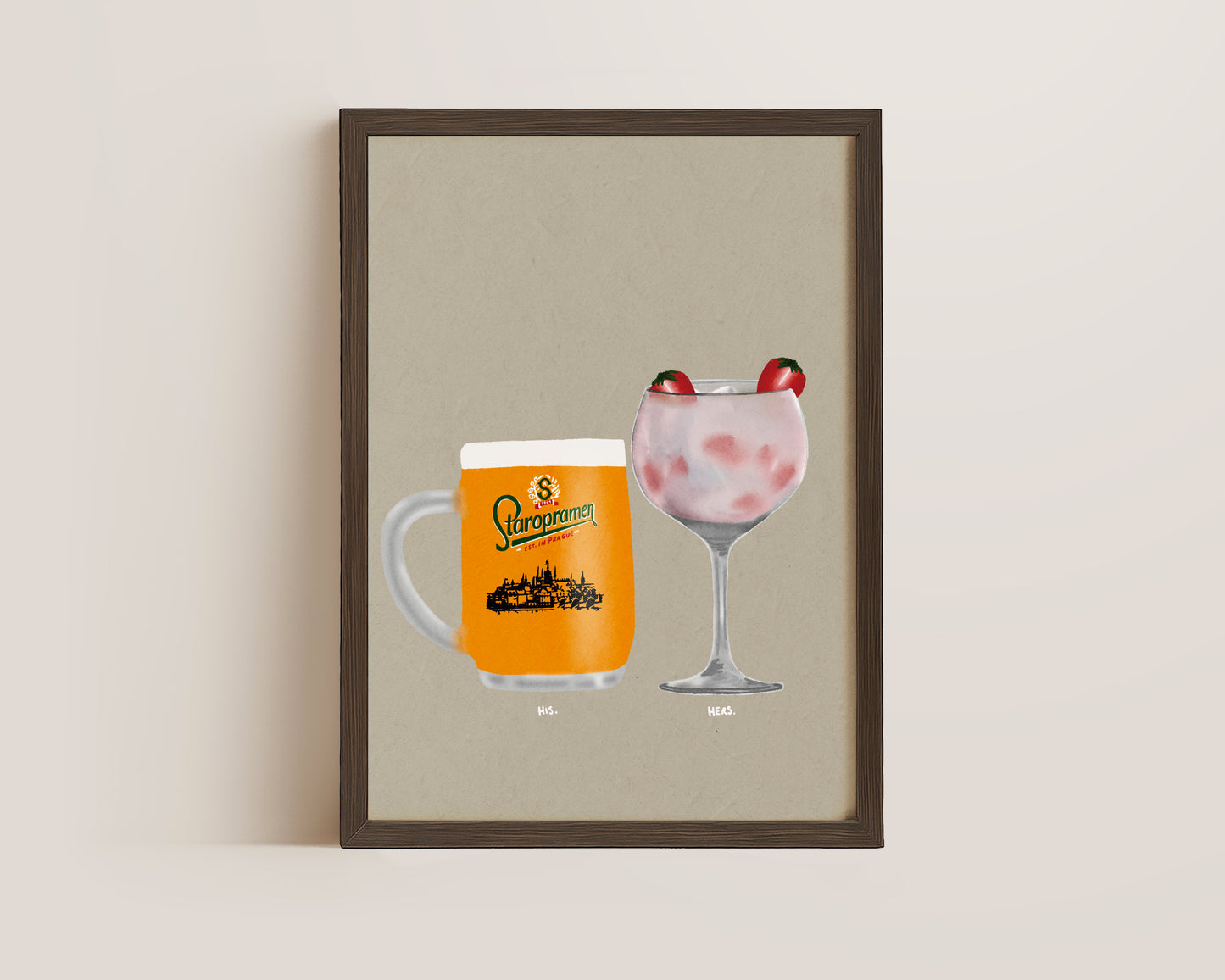 Staropramen & Pink Gin Print