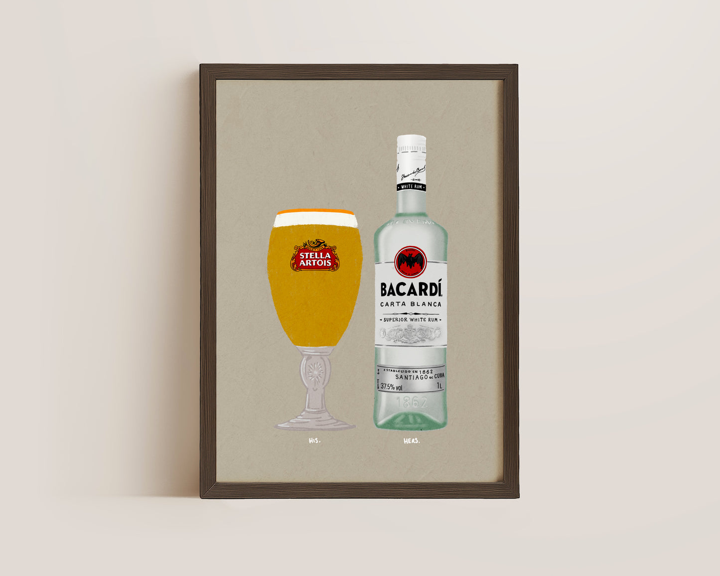 Stella & Bacardi Rum Print