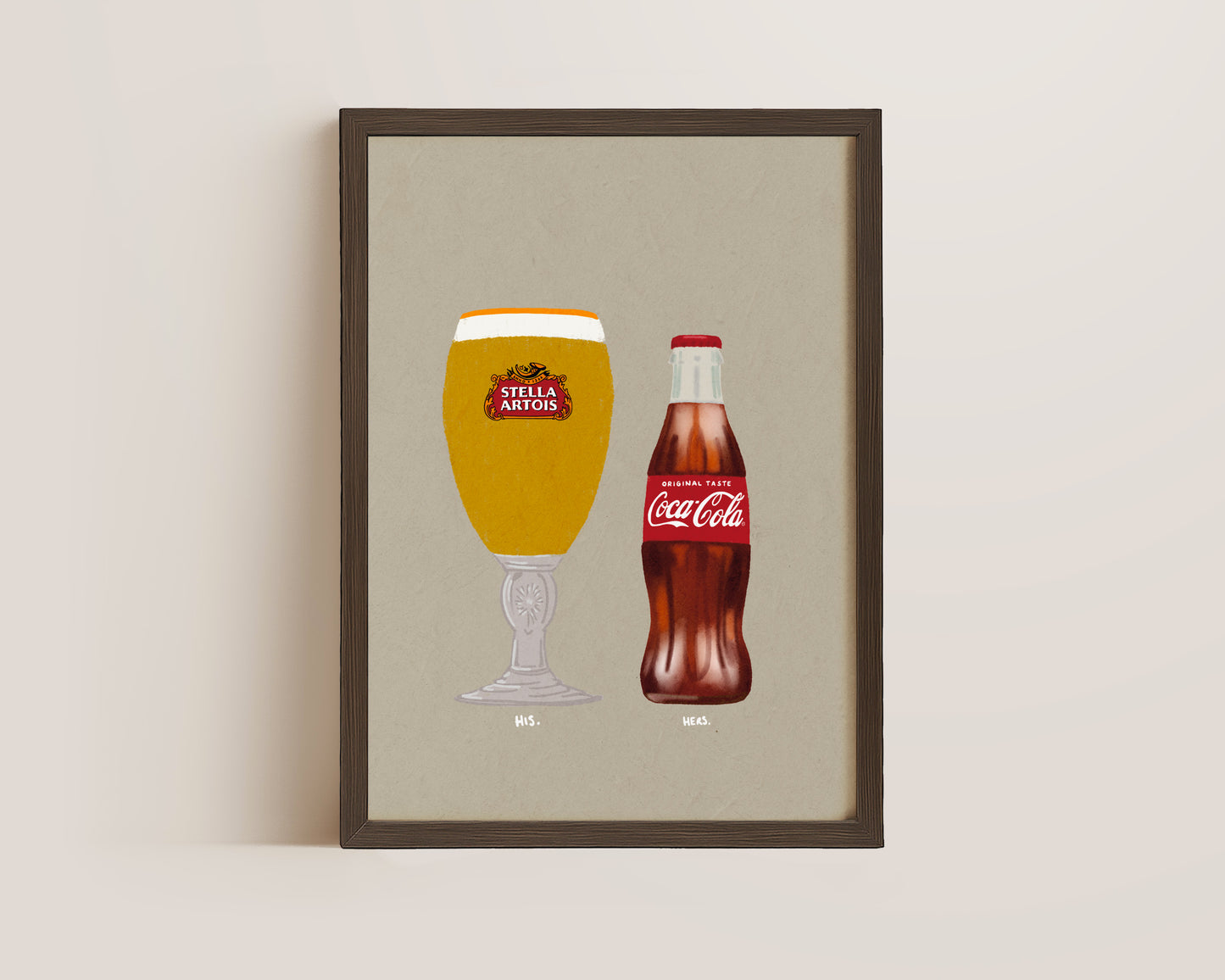 Stella & Coke Bottle Print