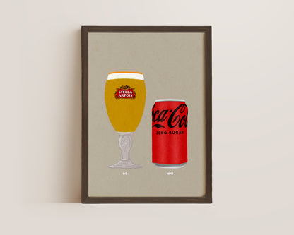 Stella & Coke Zero Print