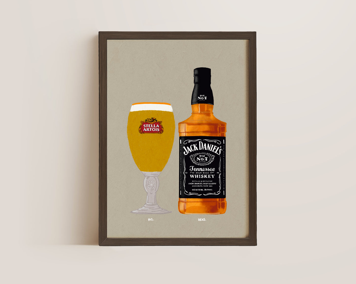 Stella & Jack Daniel's Print
