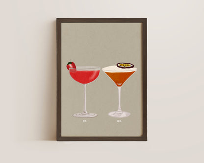 Strawberry Daiquiri & Pornstar Martini Print
