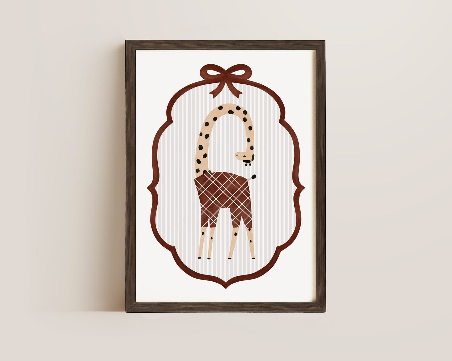 Ribboned Giraffe Print