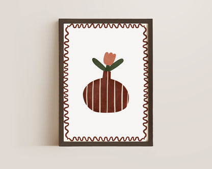 Striped Vase Print