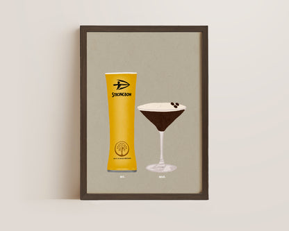 Strongbow Pint & Espresso Martini Print