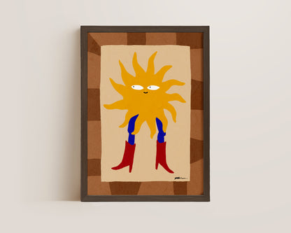 Sun Cowgirl Print
