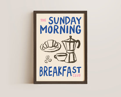 Sunday Morning Breakfast Club Blue Print
