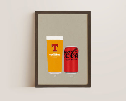 Tennent's & Coke Zero Print