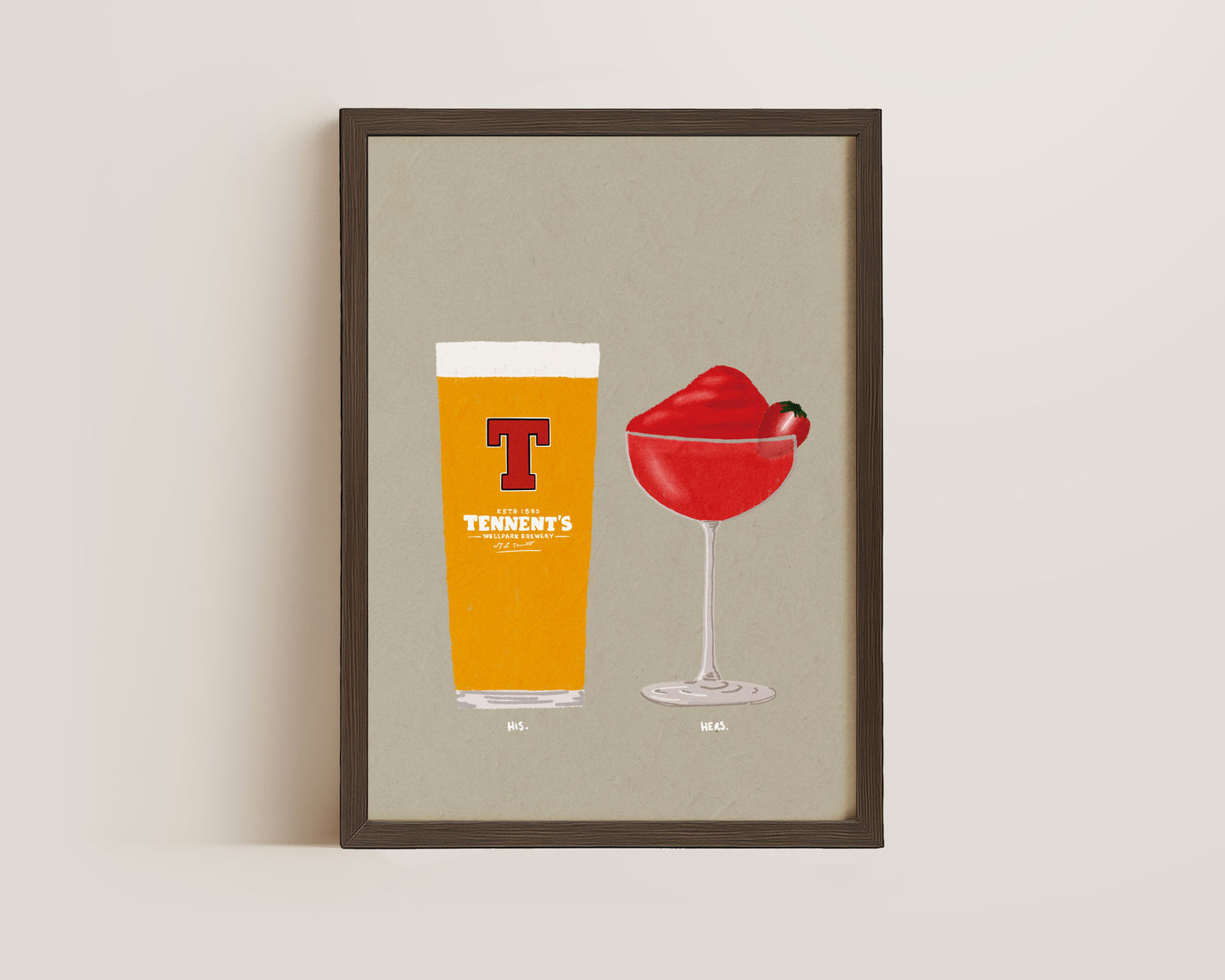 Tennent's & Frozen Strawberry Daiquiri Print