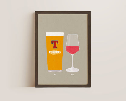 Tennent's & Rose Print