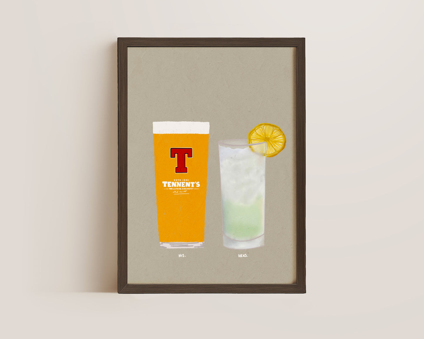 Tennent's & Vodka Lemon and Lime Print