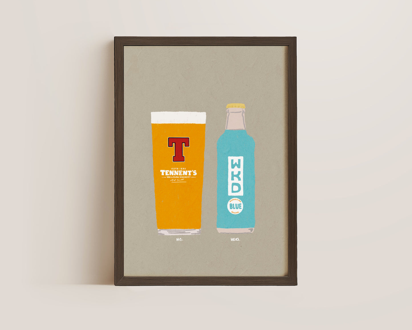 Tennent's & Blue WKD Print
