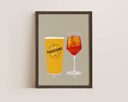 Thatchers & Aperol Spritz Print