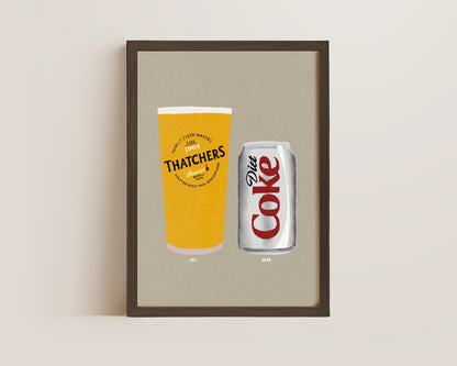 Thatchers & Diet Coke Print