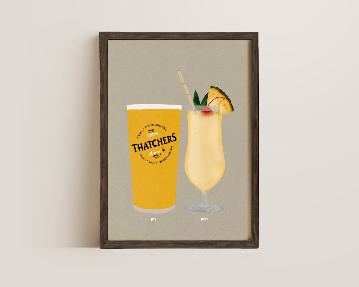 Thatchers & Pina Colada Print