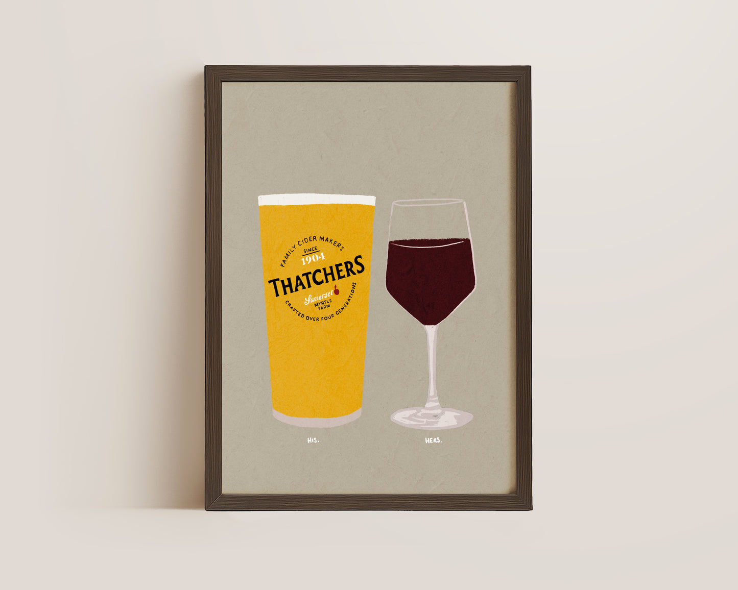 Thatchers & Red Wine Print