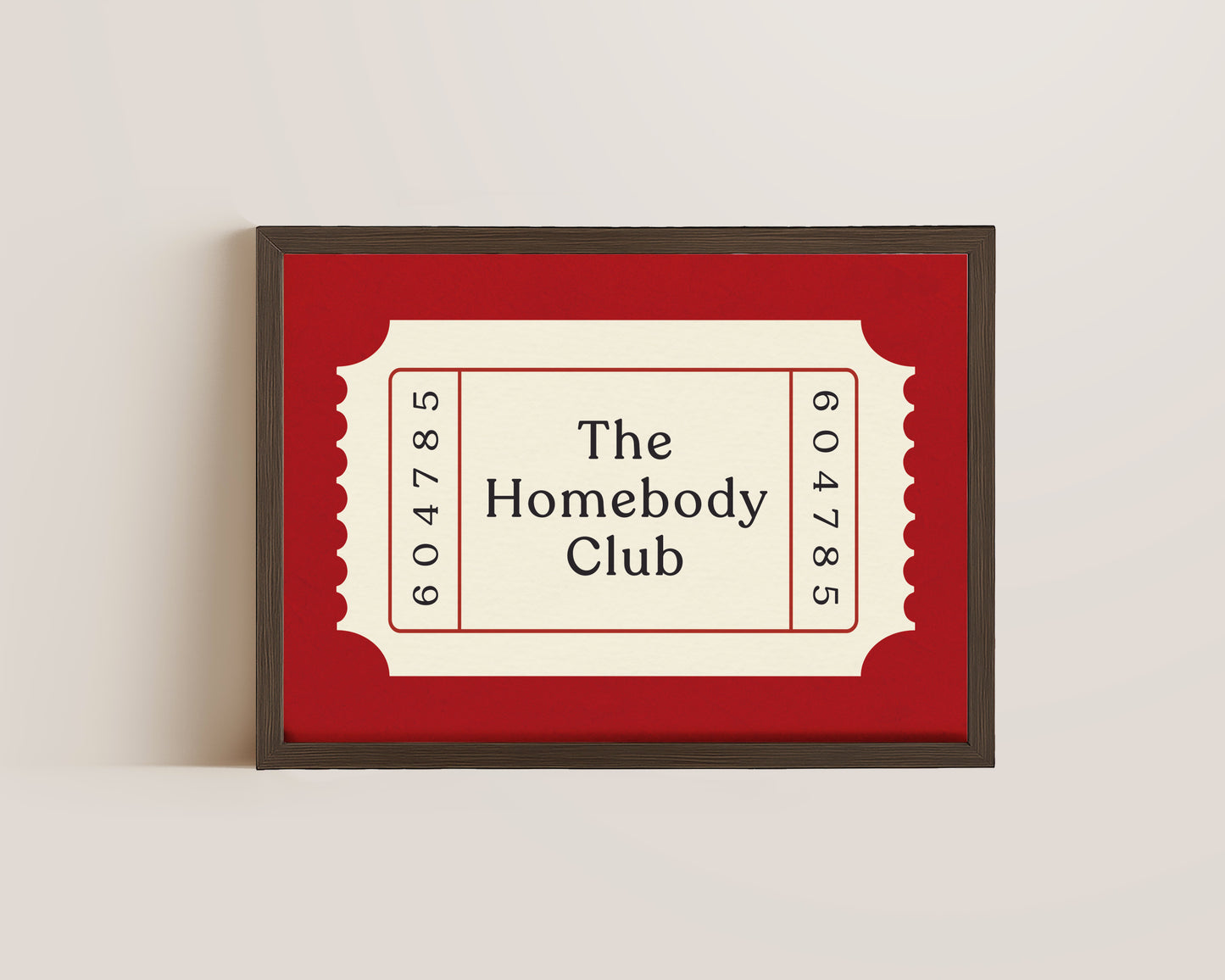The Homebody Ticket Print