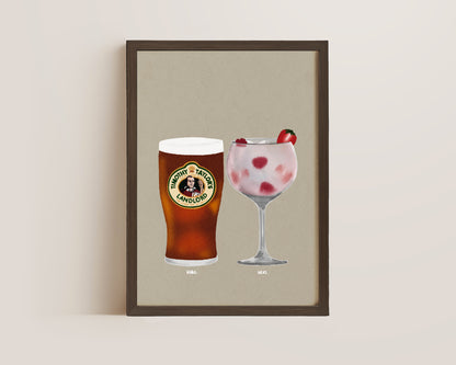 Timothy Taylor's & Pink Gin Print