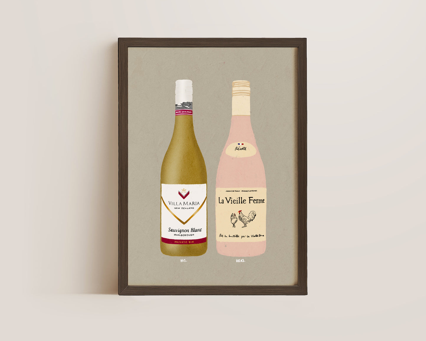Villa Maria & Chicken Wine Print