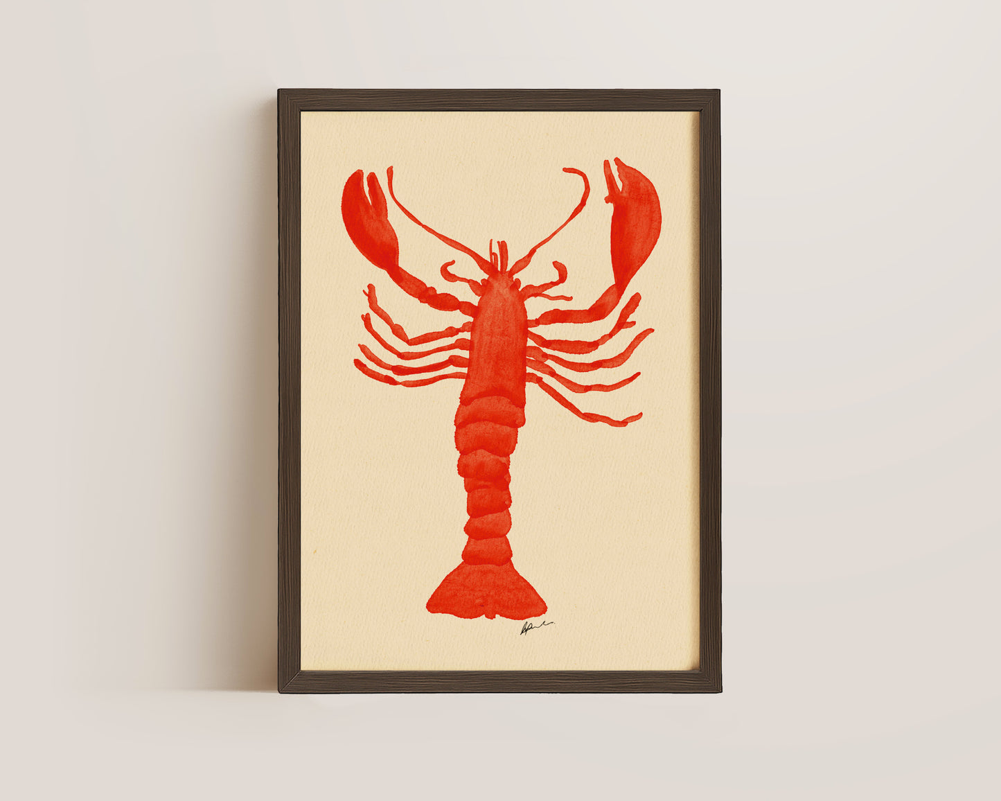 Watercolour Lobster Print