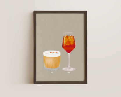 Whisky Sour & Aperol Spritz Print